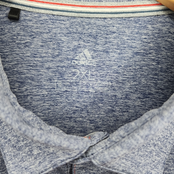 Adidas Mens 2XL U.S.A. Red White‎ Blue Athletic S/S Golf Performance Polo Shirt - Picture 5 of 6